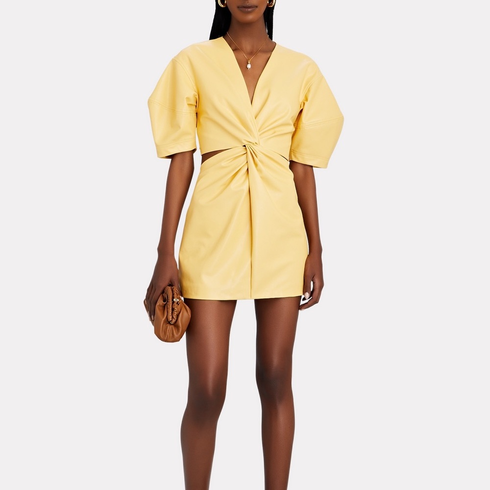 ALC leather cut out dress